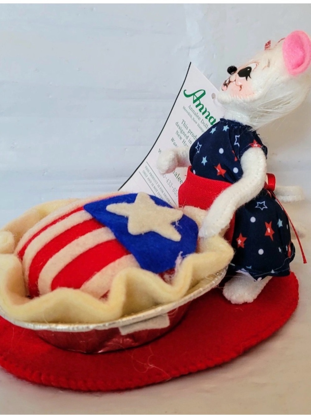 2022 Annalee Patriotic 5" American Pie Mouse 260322 Doll Figure July 4th NWT
